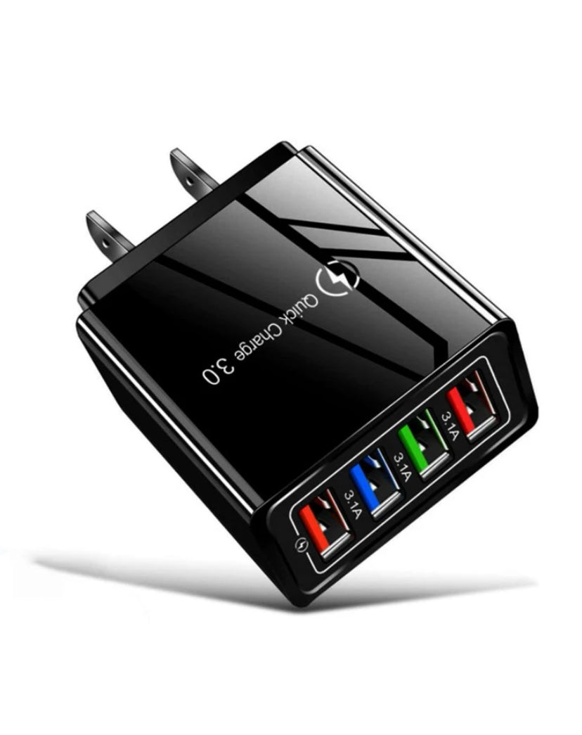 Portable 4-Port USB Wall Charger