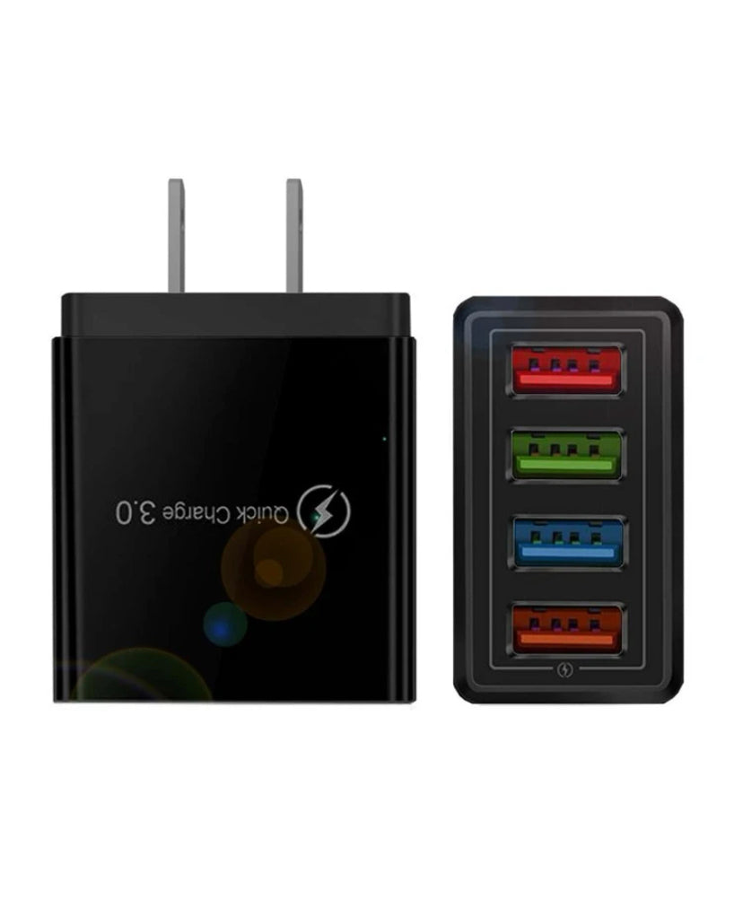 Portable 4-Port USB Wall Charger