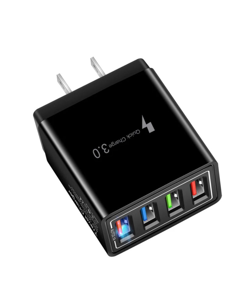 Portable 4-Port USB Wall Charger
