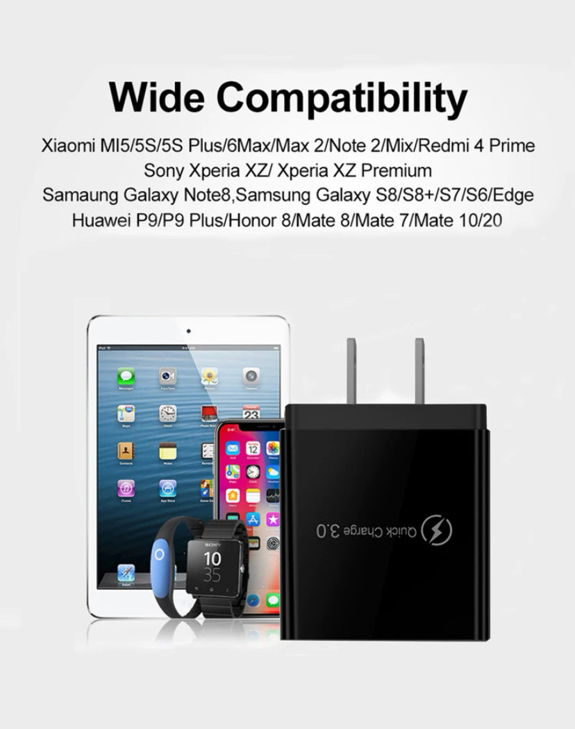 Portable 4-Port USB Wall Charger