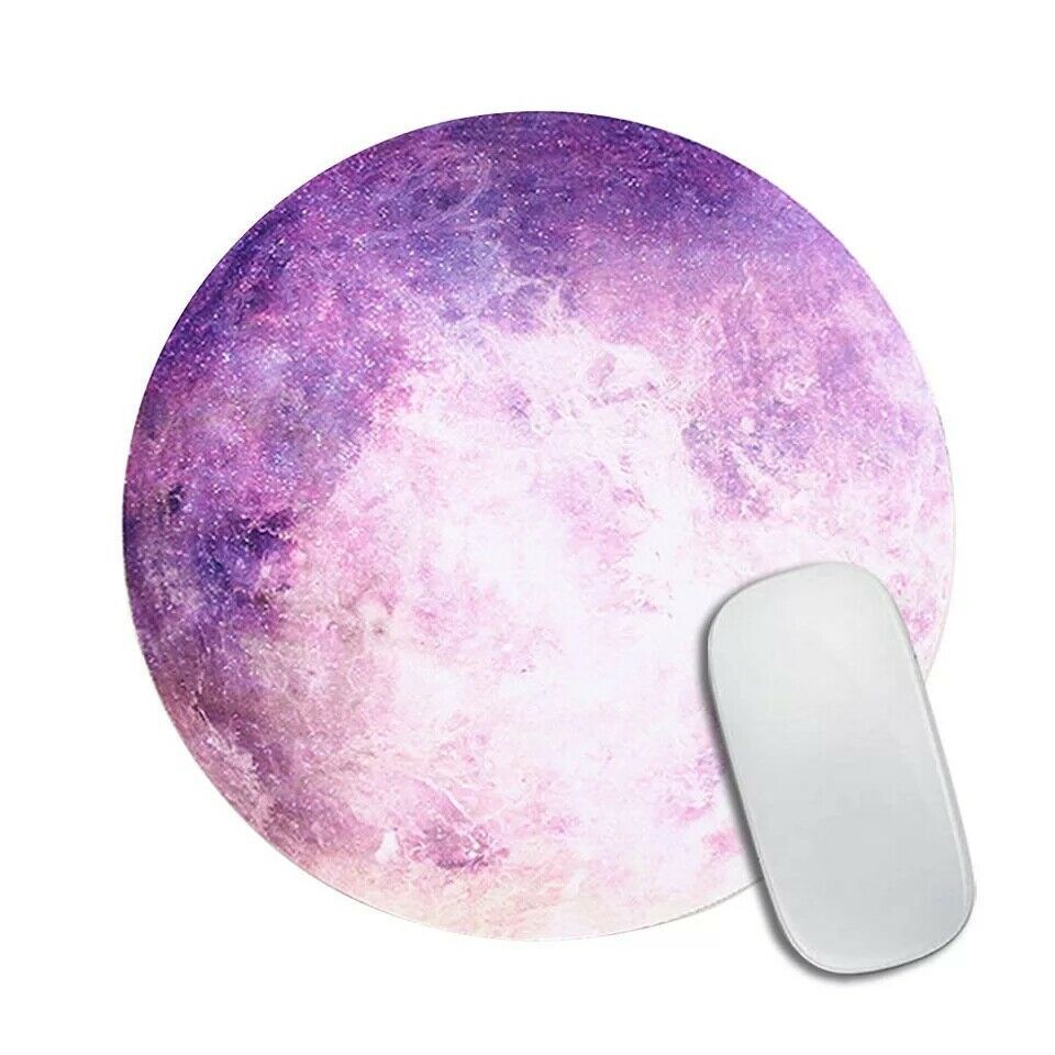 Non-Slip Space Round Gaming Mouse Pad