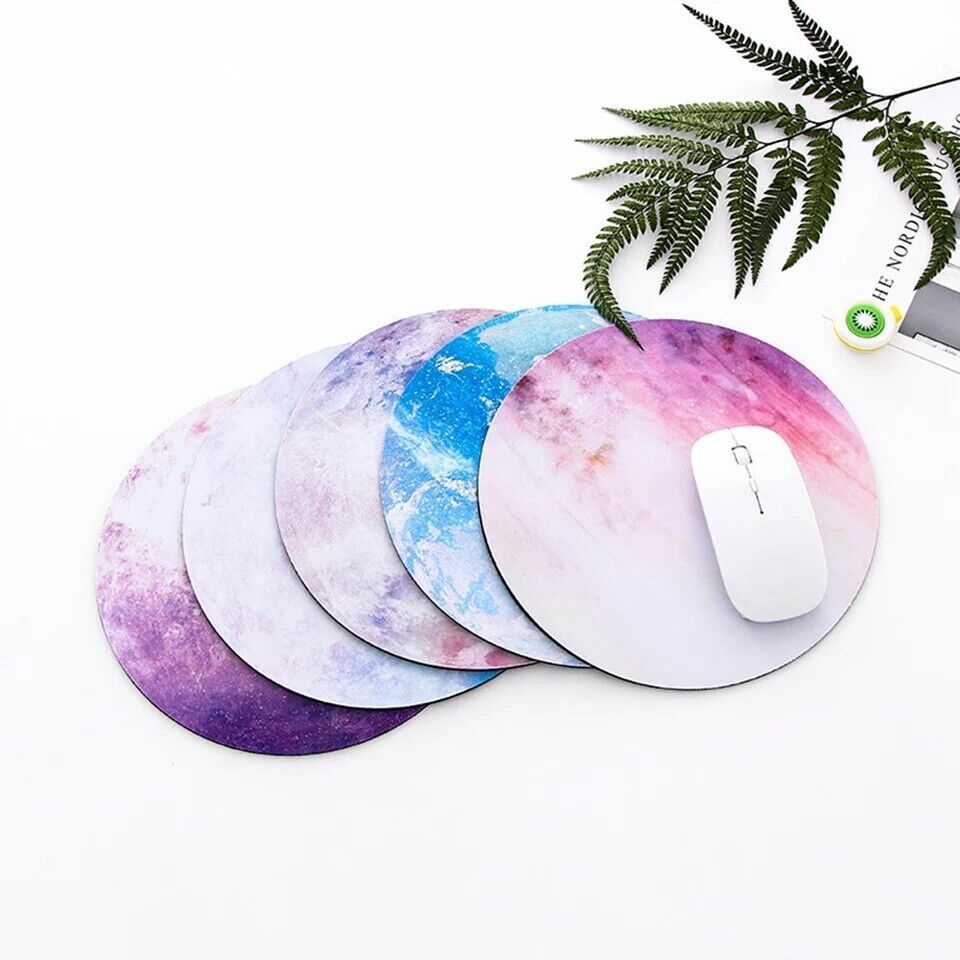 Non-Slip Space Round Gaming Mouse Pad