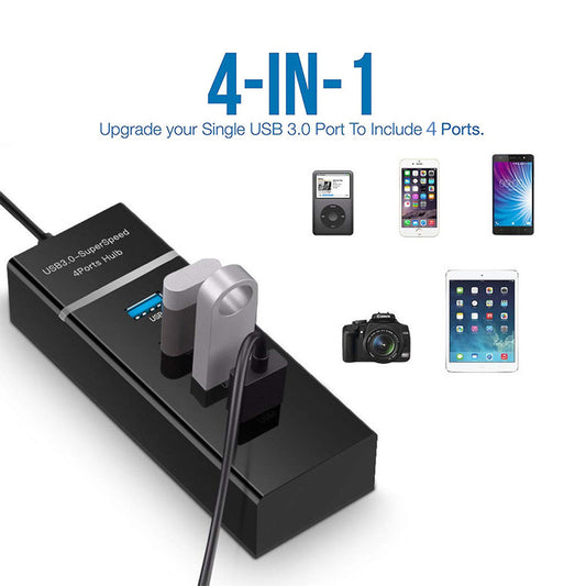 4-in-1 USB 3.0 High-Speed Hub