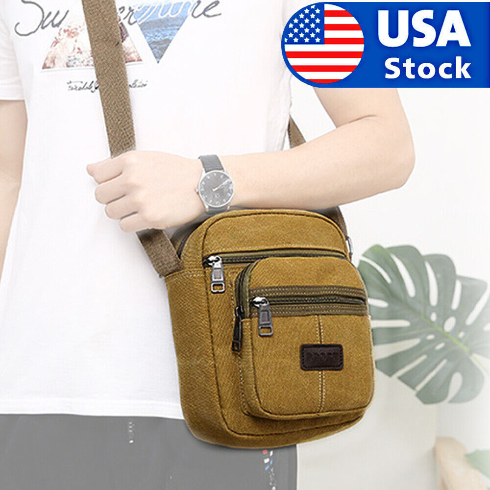 Unisex Canvas Crossbody Shoulder Satchel Bag