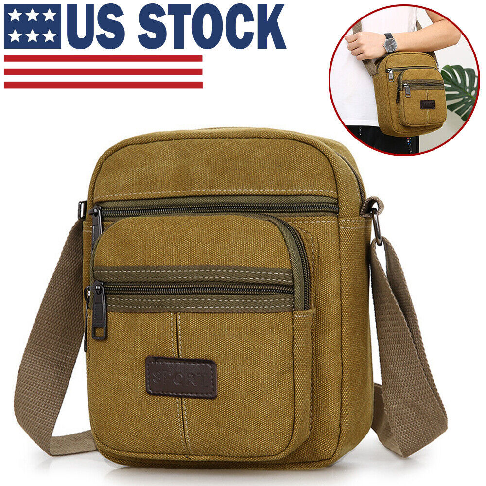 Unisex Canvas Crossbody Shoulder Satchel Bag