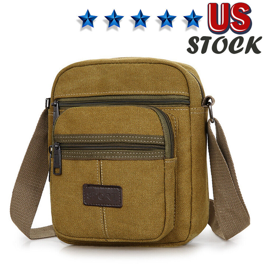 Unisex Canvas Crossbody Shoulder Satchel Bag