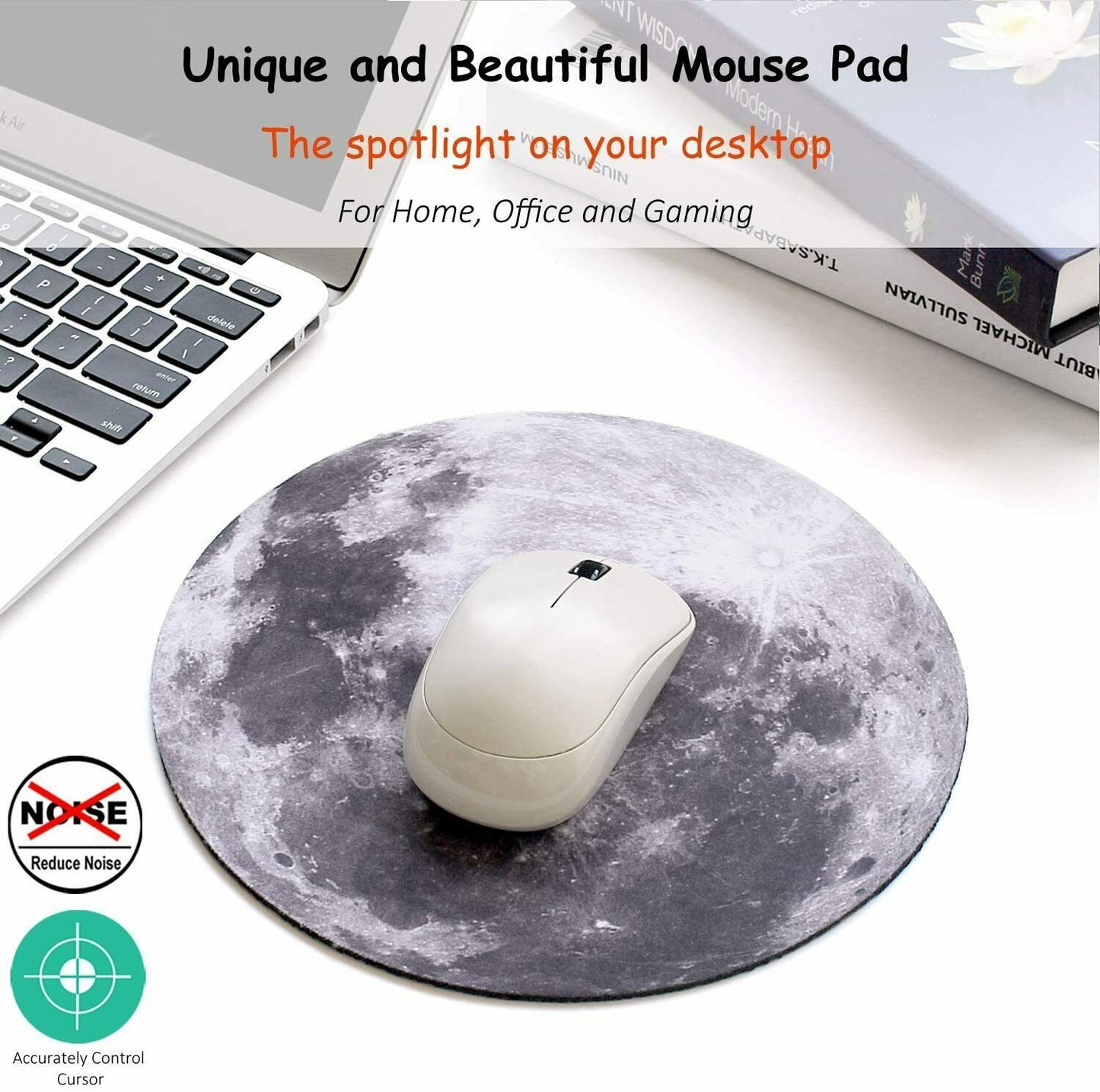 Non-Slip Space Round Gaming Mouse Pad