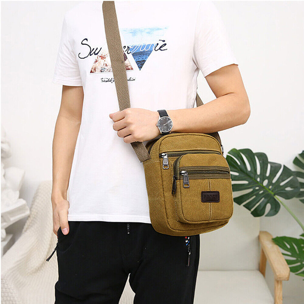 Unisex Canvas Crossbody Shoulder Satchel Bag