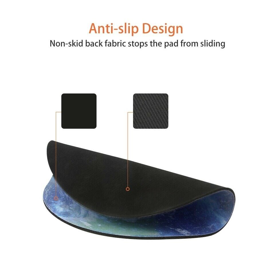 Non-Slip Space Round Gaming Mouse Pad