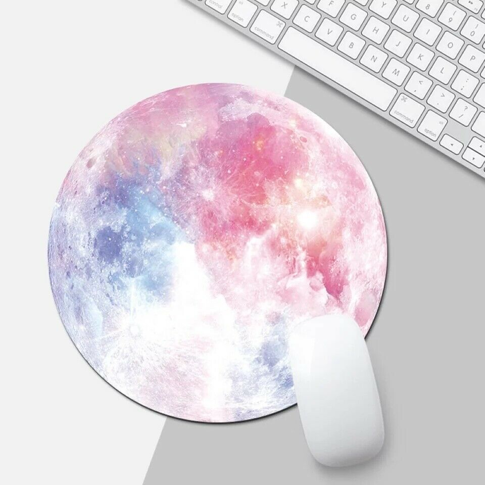 Non-Slip Space Round Gaming Mouse Pad