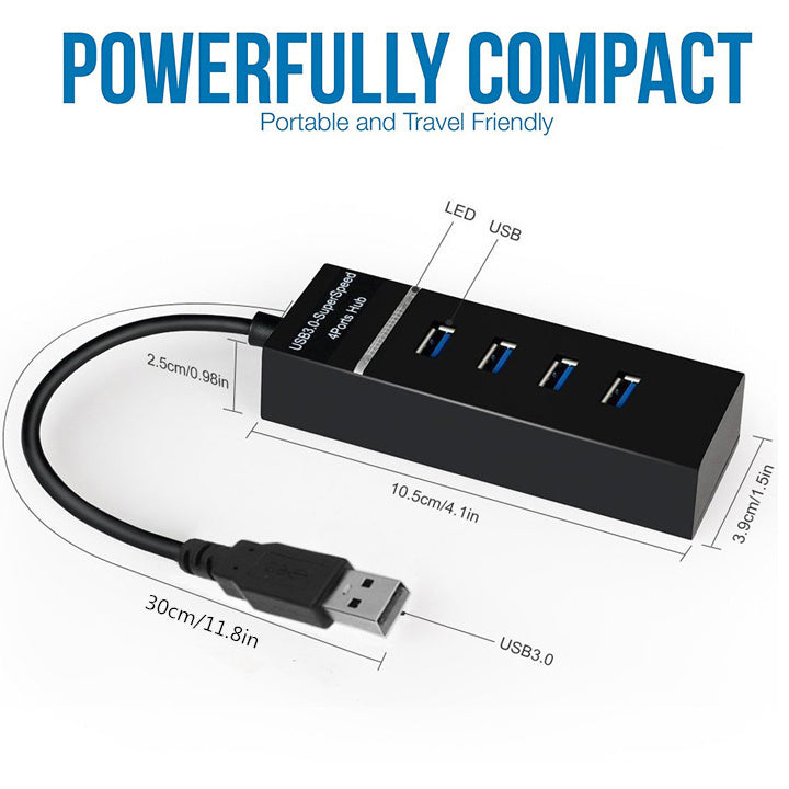 4-in-1 USB 3.0 High-Speed Hub